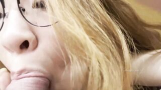 極品顏值小情侶私拍洩密流出，清純眼鏡娘小姐姐被男友口爆深喉爆操-1