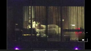 【酒店窗外偷拍】長腿女神被按在凳子上操 (2)